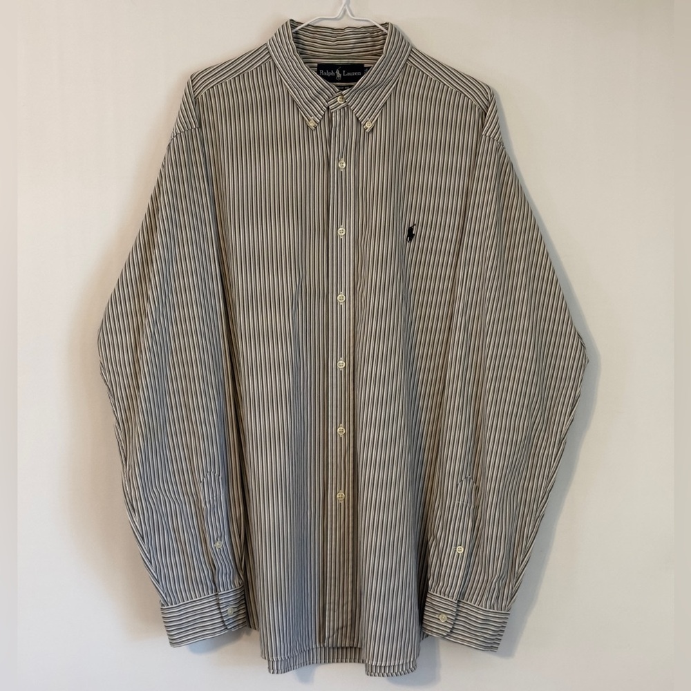 Ralph Lauren Striped Button Down Long Sleeve Dress‎ Shirt